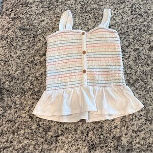Old Navy white Striped Kids Top girl's sz small